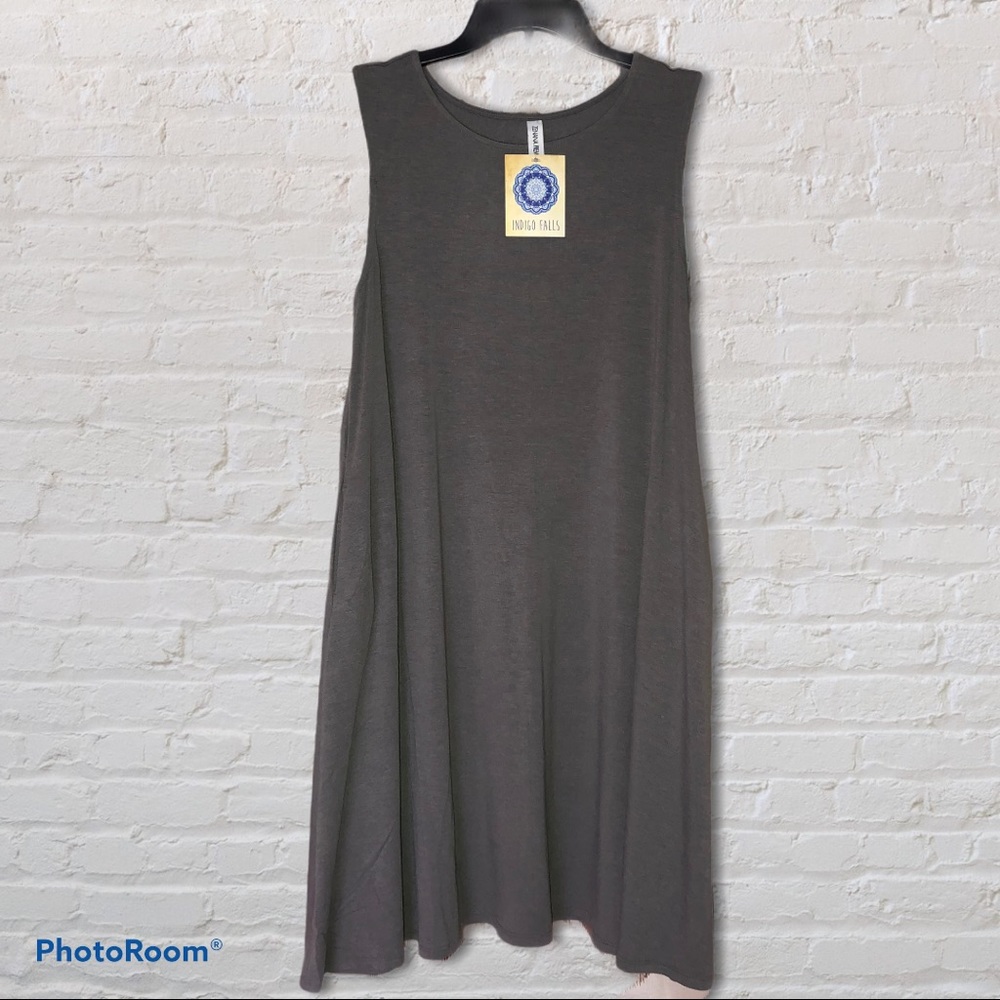 Zenana Premium Gray Dress